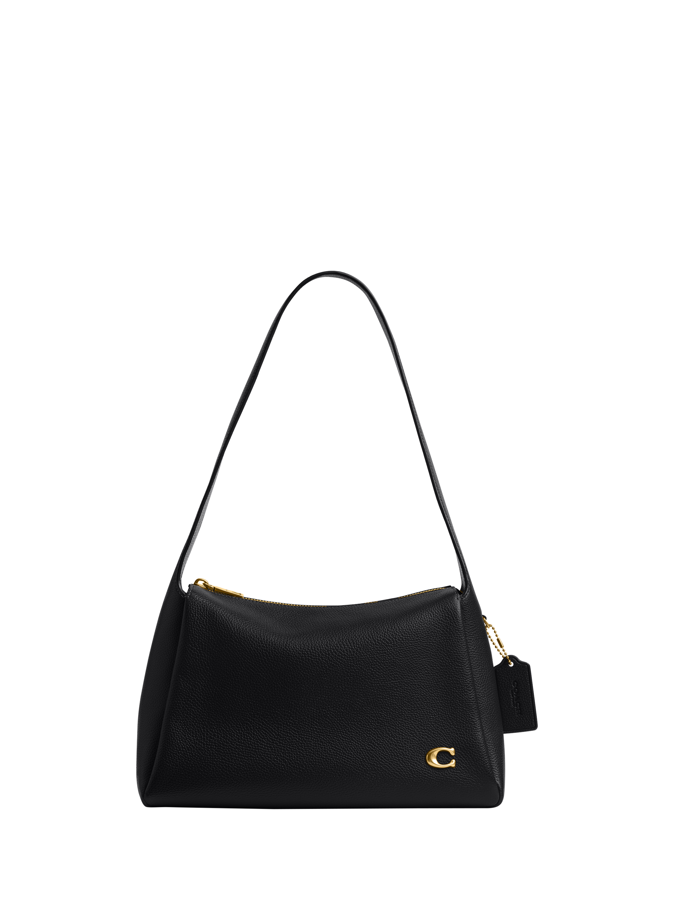 Product image 1 of 6, which shows Coach Lola Leather Shoulder Bag, Black
