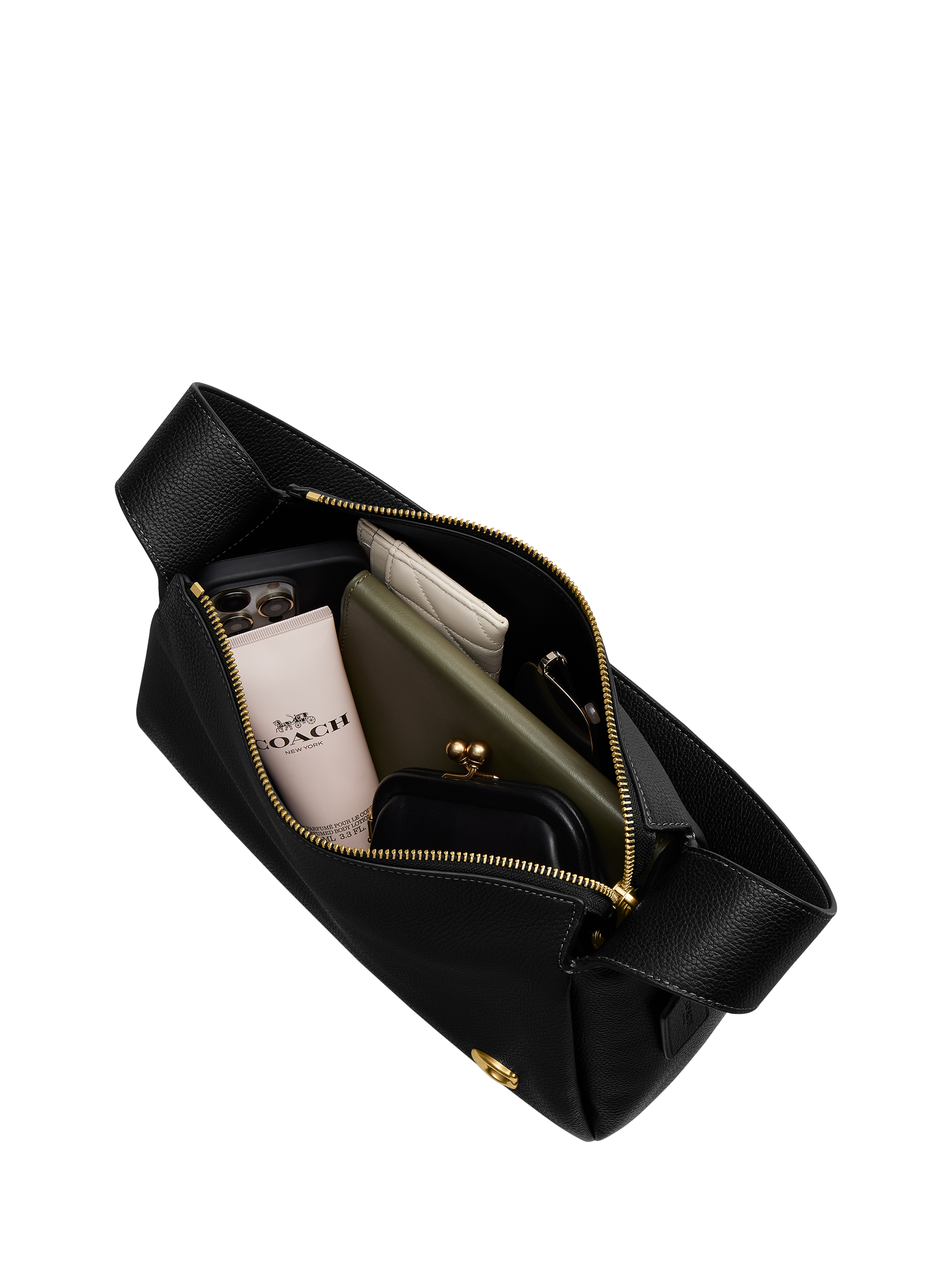 Product image 5 of 6, which shows Coach Lola Leather Shoulder Bag, Black