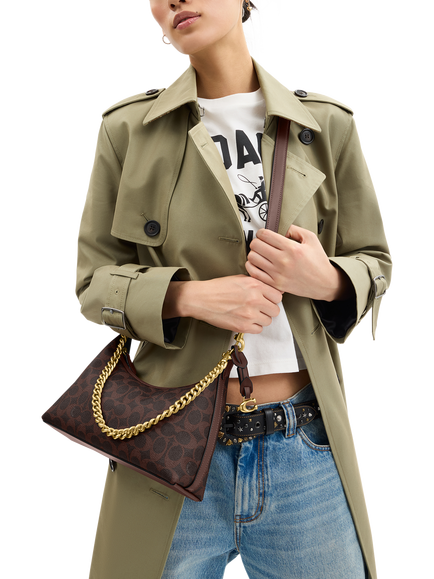Coach Signature Juliet 25 Shoulder Bag, Maple - view 2, B4/Maple Maple