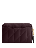 Coach Quilted Leather Zipped Card Holder, B4/Black Currant
