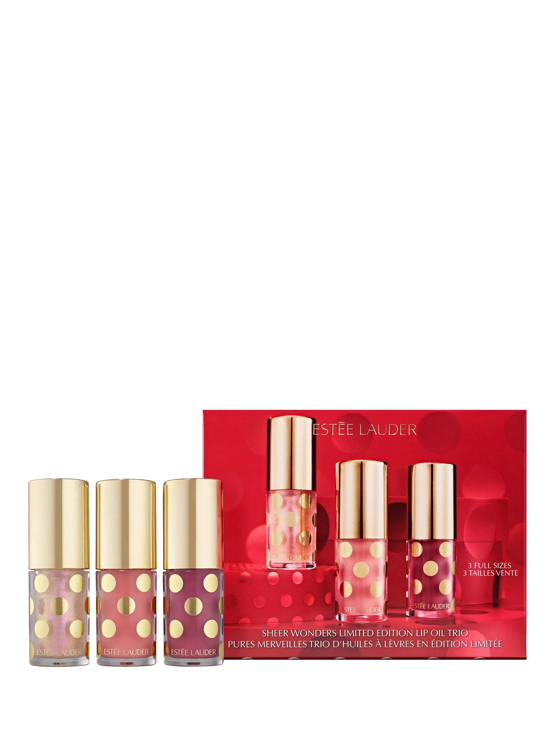 Estée Lauder Sheer Wonders Liited Edition Lip Oil Trio Makeup Gift Set