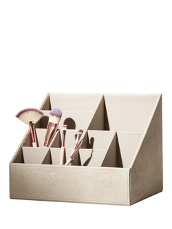 Truly Luxe Faux Shagreen Storage Organiser, Ivory - view 2, Ivory