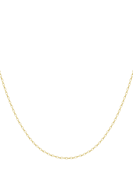 IBB 9ct Yellow Gold Diamond Cut Oval Belcher Chain, Gold