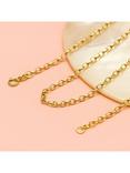 IBB 9ct Yellow Gold Diamond Cut Oval Belcher Chain