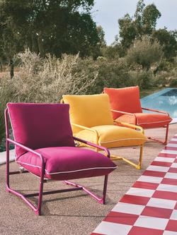 John Lewis Marcy Sling Garden Chair - view 2, Golden Olive