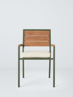 John Lewis Platform Garden Dining Armchair, Set of 2 - view 2, Green