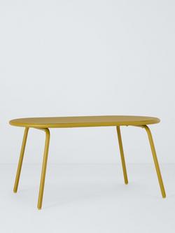 John Lewis Oval Metal Garden Coffee Table, 90cm, Golden Olive, Golden Olive