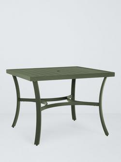 John Lewis Marlow Aluminium 4-Seater Square Garden Dining Table & Chairs Set, Green - view 2, Green