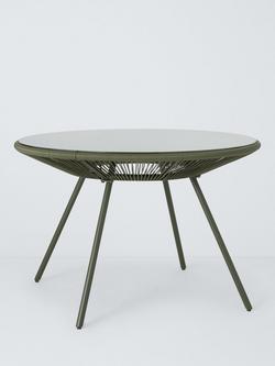 John Lewis Salsa 4-Seater Round Garden Dining Table & Chairs Set, Green - view 2, Green