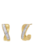 EDBLAD Andorra Cubic Zirconia Creole Earrings, Gold