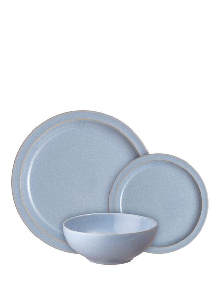 Denby Sky Blue Stoneware Dinnerware Set, 12 Piece - view 2, Blue