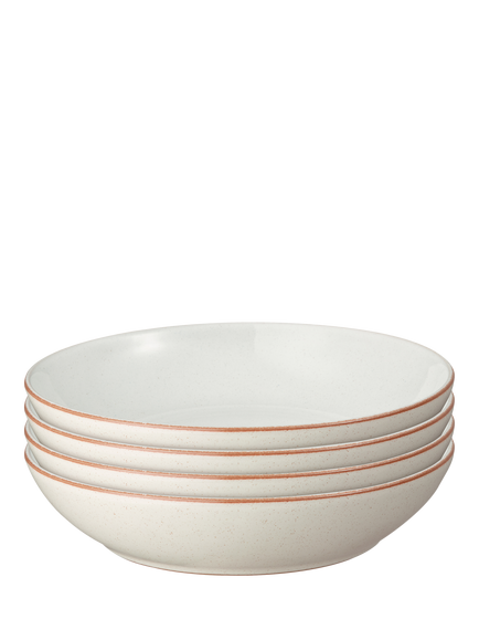 Denby Heritage Atrium Stoneware Pasta Bowl, Set of 4, Natural, Natural