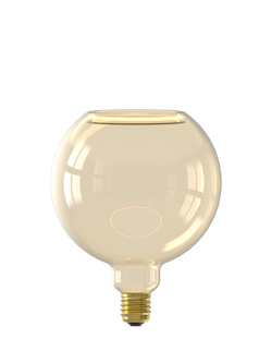 Calex Aura Chaves 4W LED G150 Dimmable E27 Globe Bulb, Gold, Brown Camel