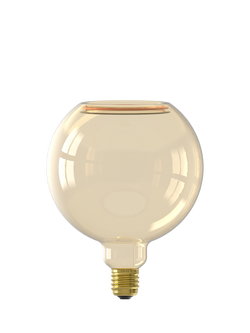 Calex Aura Chaves 4W LED G150 Dimmable E27 Globe Bulb, Gold - view 2, Brown Camel