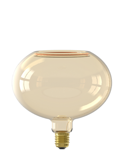 Calex Aura Porto 4.5W LED E200 Dimmable E27 Globe Bulb, Gold - view 2, Brown Camel