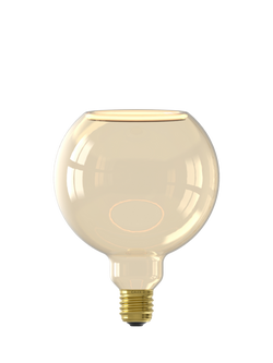 Calex Aura Tomar 4W LED G125 Dimmable E27 Globe Bulb, Gold, Brown Camel