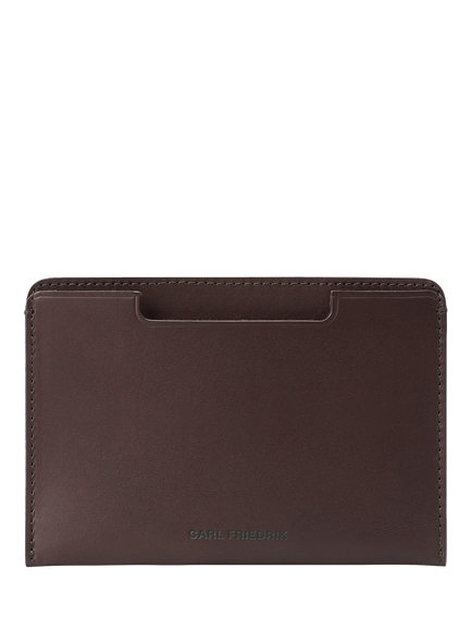 Carl Friedrik Easton Leather Passport Holder, Chocolate