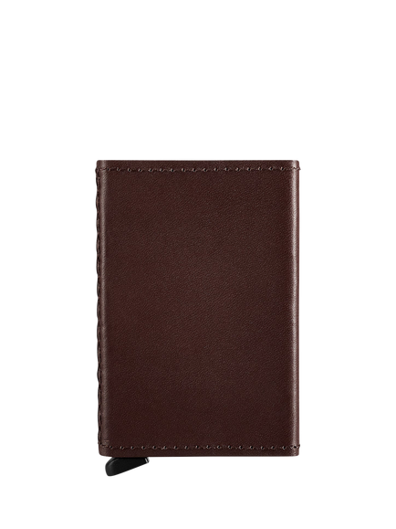 Carl Friedrik Leather Card Holder, Chocolate