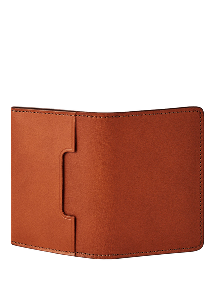Carl Friedrik Swanfield Leather Bifold Wallet - view 2, Cognac