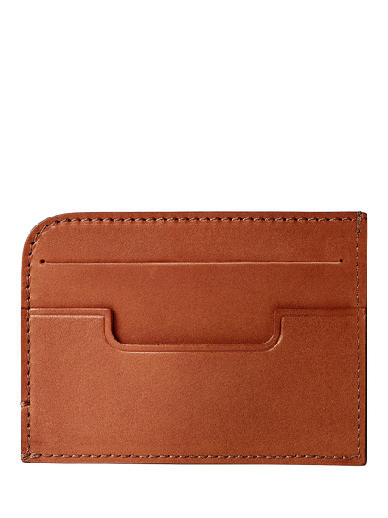 Carl Friedrik Hatton Leather Card Holder - view 2, Cognac