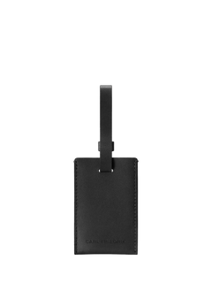 Carl Friedrik Leather Luggage Tag, Black