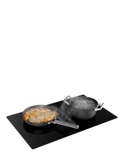 Smeg HOBD382MB2 84cm Induction Hob with Integrated Extractor, Matte Black - view 2, Matte Black