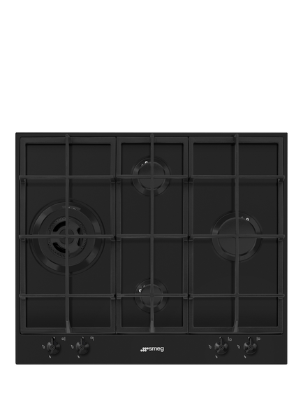 Smeg PX364LMB 60cm Gas Hob, Matte Black, Matte Black
