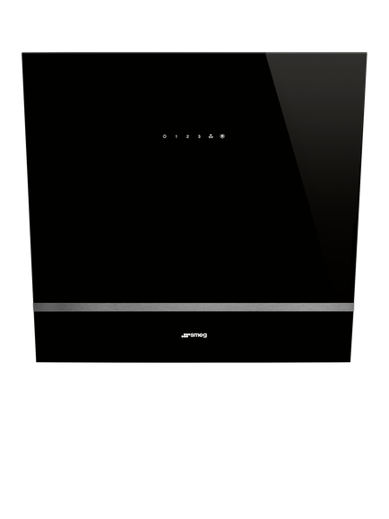 Smeg KV26N 60cm Wall Cooker Hood, Black, Black