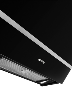 Smeg KV26N 60cm Wall Cooker Hood, Black - view 2, Black