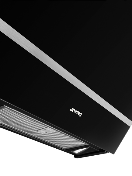 Smeg KV26N 60cm Wall Cooker Hood, Black - view 2, Black