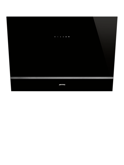 Smeg KV28N 90cm Wall Cooker Hood, Black, Black