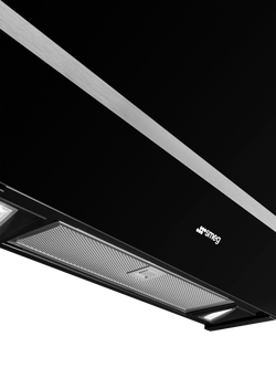 Smeg KV28N 90cm Wall Cooker Hood, Black - view 2, Black