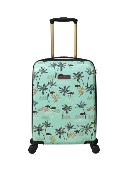 Sara Miller 4-Wheel 54cm Cabin Case, 29L, Mint Ostrich, Ostrich Mint