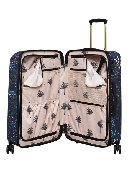 Sara Miller 4-Wheel 77cm Large Suitcase, 82L, Midnight Leopard - view 2, Midnight Leopard
