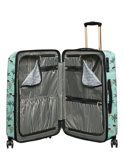 Sara Miller 4-Wheel 67cm Medium Suitcase, 54L, Mint Ostrich - view 2, Ostrich Mint
