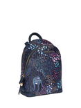 Sara Miller Faux Saffiano Leather Mini Backpack, Midnight Leopard