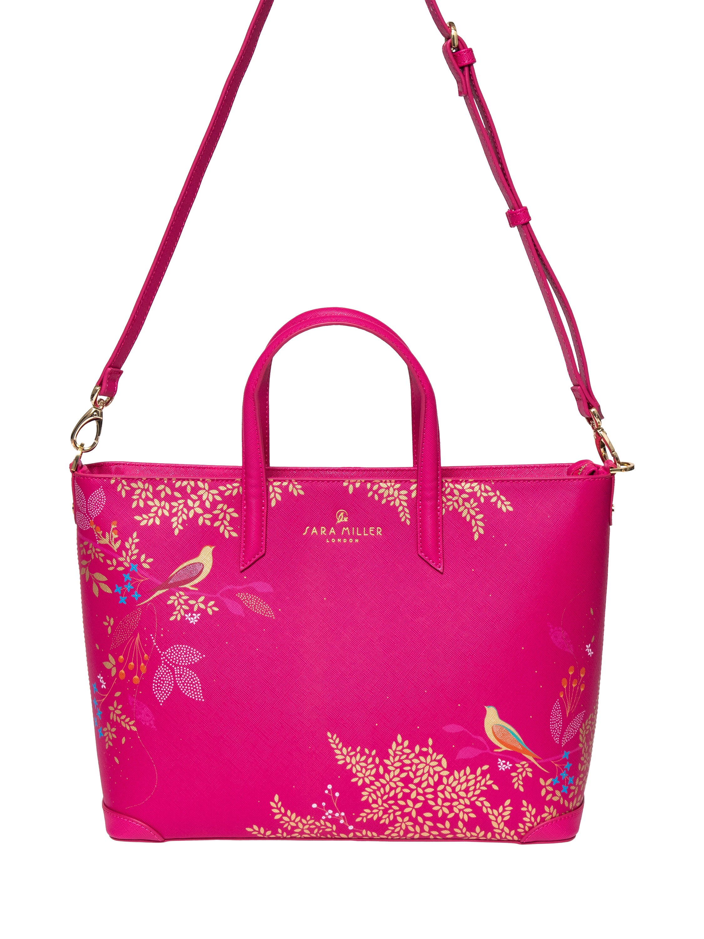 Product image 2 of 5, which shows Sara Miller Medium Faux Saffiano Leather Tote Bag, Pink Chelsea