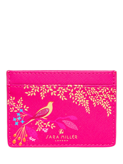 Sara Miller Chelsea Faux Saffiano Leather Card Holder, Pink, Pink