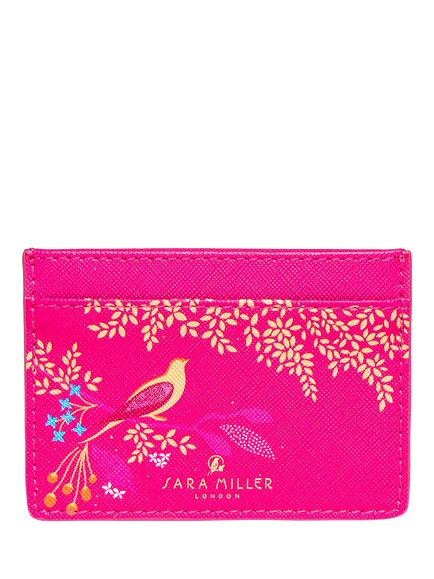 Sara Miller Chelsea Faux Saffiano Leather Card Holder, Pink, Pink