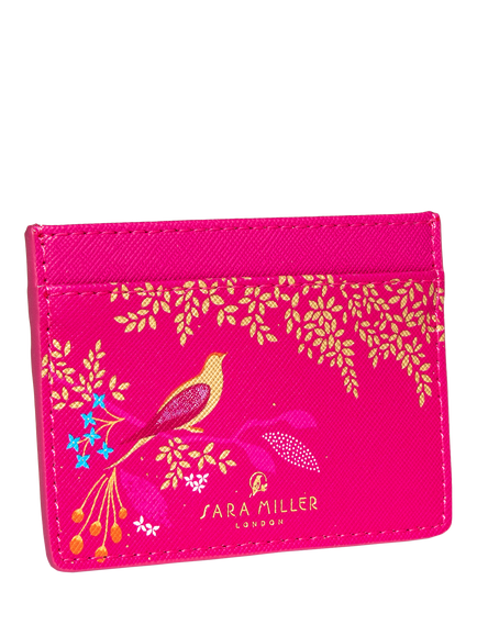 Sara Miller Chelsea Faux Saffiano Leather Card Holder, Pink - view 2, Pink