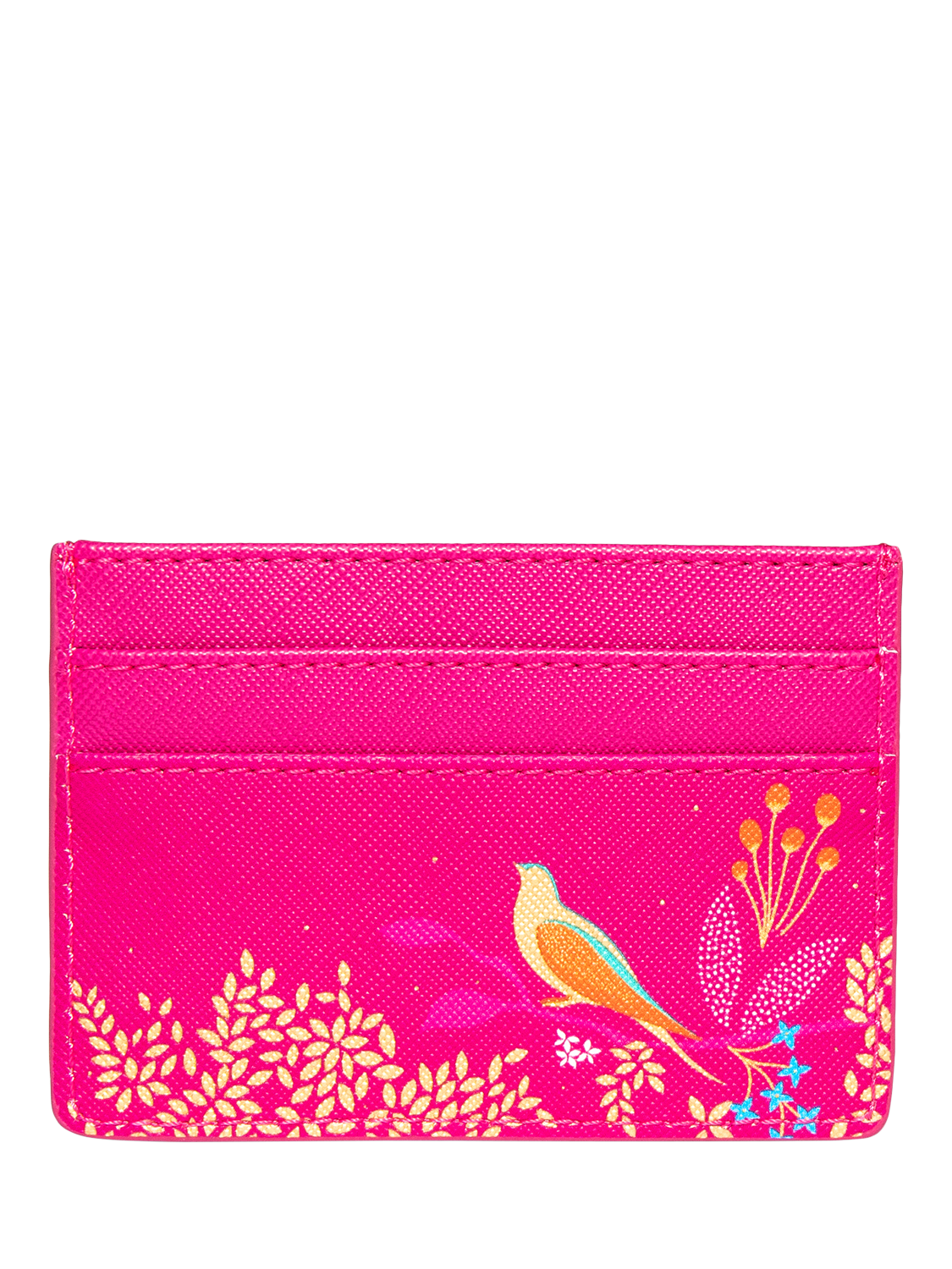 Product image 3 of 3, which shows Sara Miller Chelsea Faux Saffiano Leather Card Holder, Pink