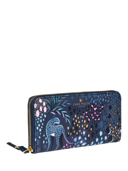 Sara Miller Large Zip Purse, Midnight Leopard - view 2, Midnight Leopard