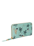 Sara Miller Large Zip Purse, Ostrich Mint
