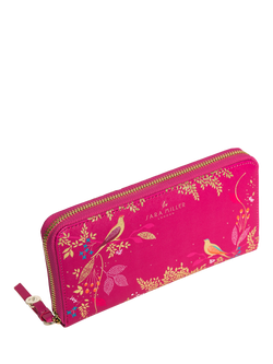 Sara Miller Chelsea Large Zip Around Faux Saffiano Leather Purse, Pink - view 2, Pink