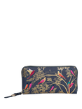 Sara Miller Large Zip Purse, Smokey Blue Birds