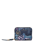 Sara Miller Small Zip Purse, Midnight Leopard