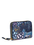 Sara Miller Small Zip Purse, Midnight Leopard