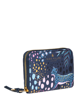 Sara Miller Small Zip Purse, Midnight Leopard - view 2, Midnight Leopard
