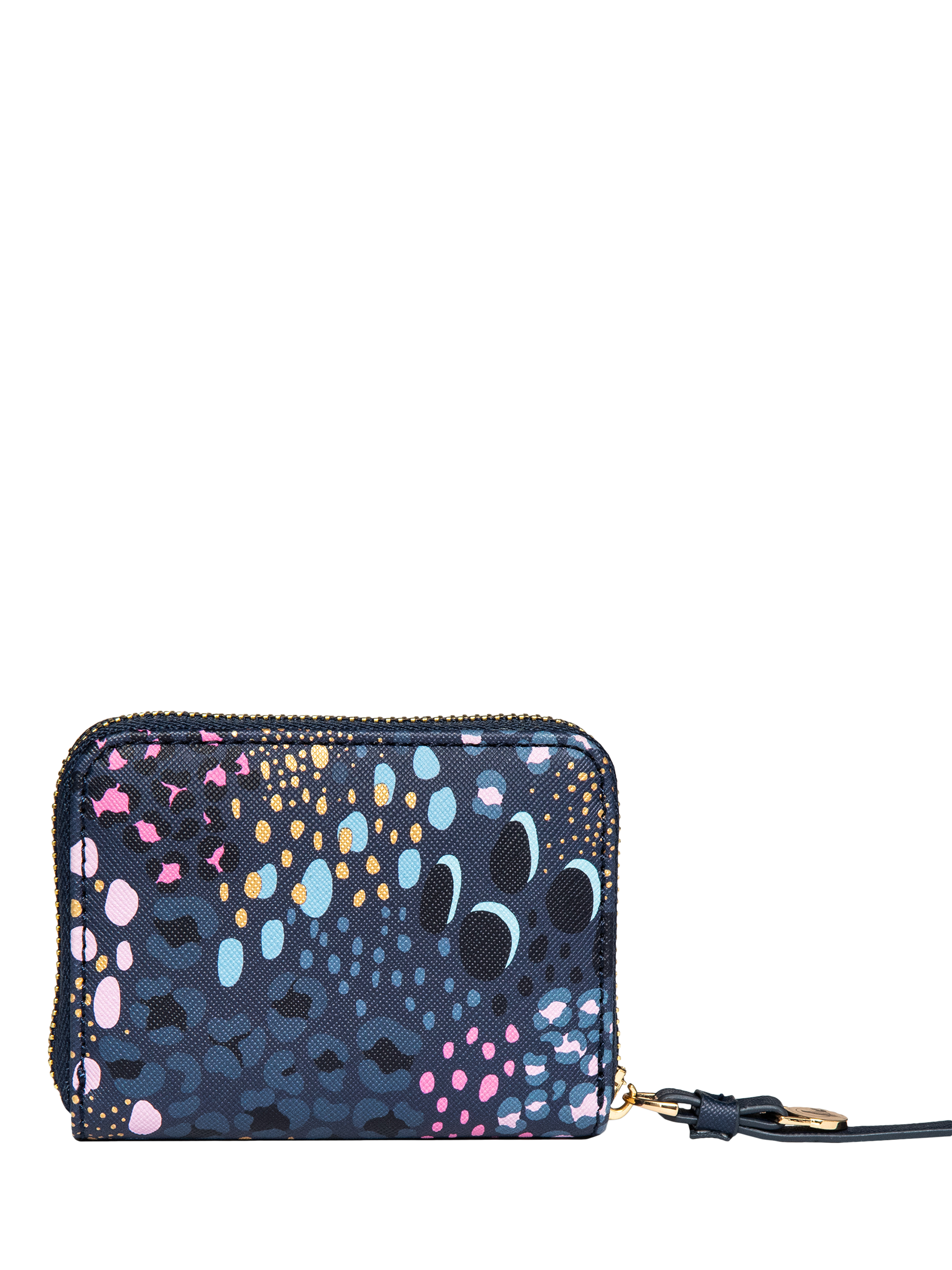 Product image 4 of 5, which shows Sara Miller Small Zip Purse, Midnight Leopard