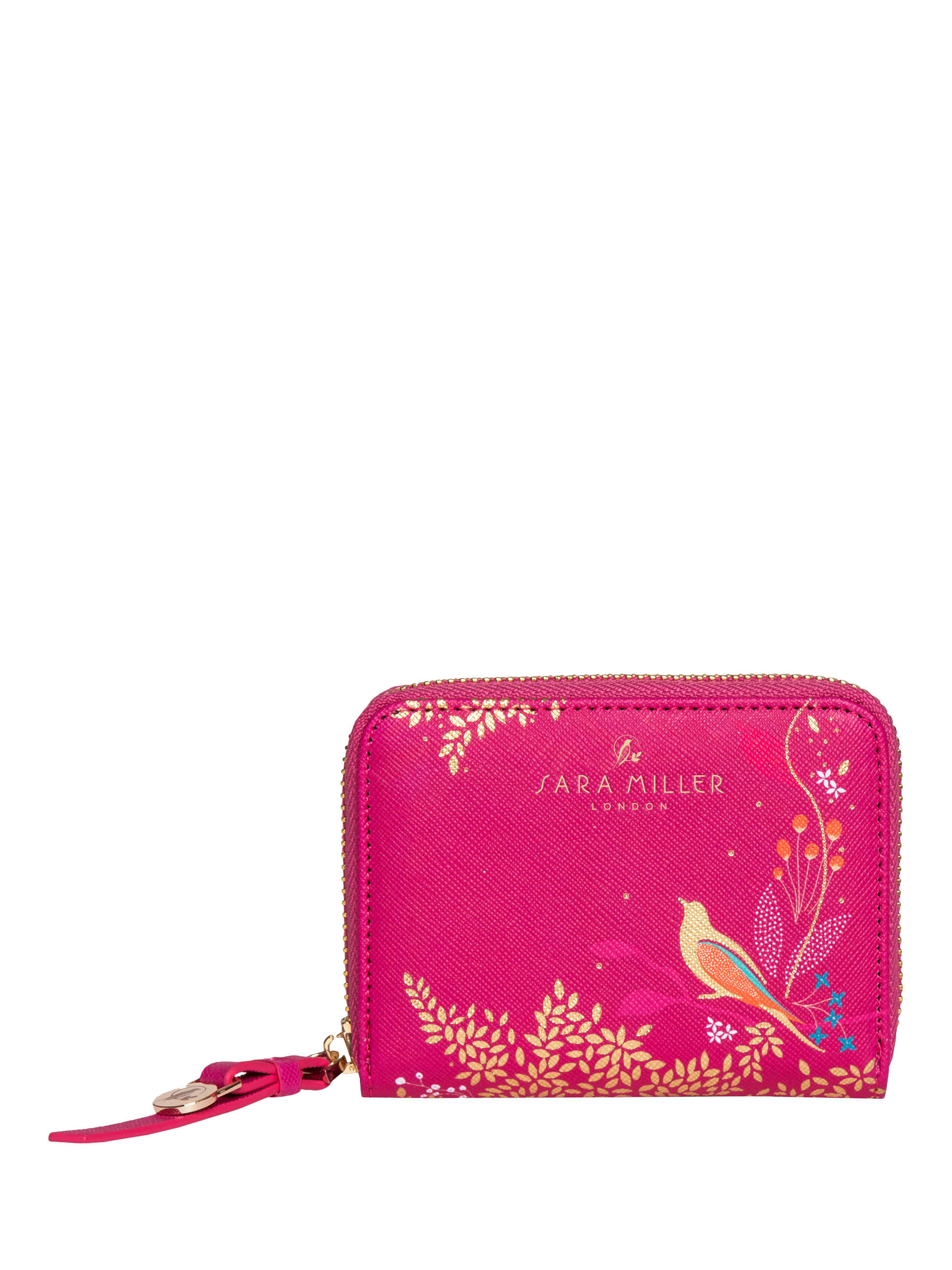 Product image 1 of 5, which shows Sara Miller Small Zip Purse, Pink Chelsea